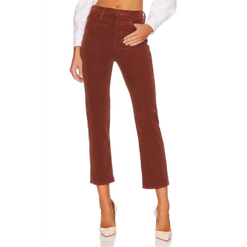 MOTHER tomcat ankle jean in friar brown size 31 used fair stretchy button fly